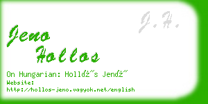 jeno hollos business card